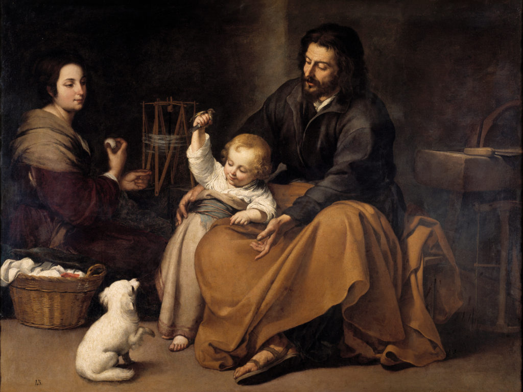 Sacra Famiglia dell’uccellino di Bartolomé Esteban Murillo