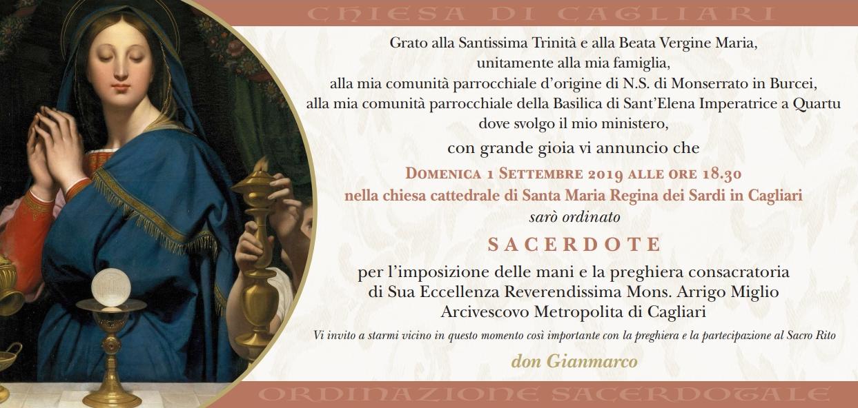 Ordinazione Sacerdotale don Gianmarco Lorrai